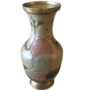 BRASS PAINTED VASE • FROM BUSCH GARDENS CIRCA EARLY ‘90s • VINTAGE
